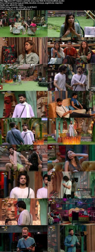 Bigg Boss OTT Season 3 3rd July 2024 1080p 720p 480p Web-DL