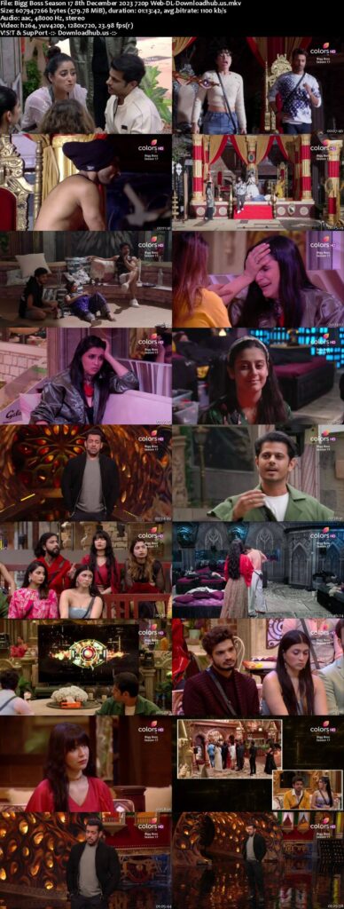 Bigg Boss Season 17 8th December 2023 1080p 720p 480p Web-DL
